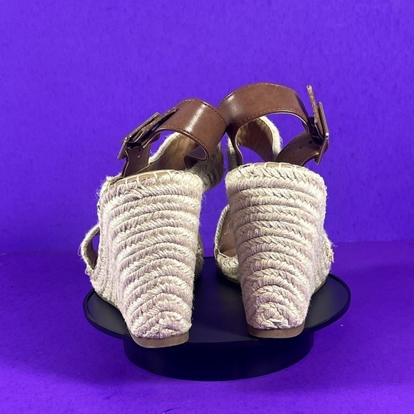Steve Madden Women's Natural Raffia Uri Wedge‎ Sandals Shoe Size 10-NEW - Picture 4 of 10